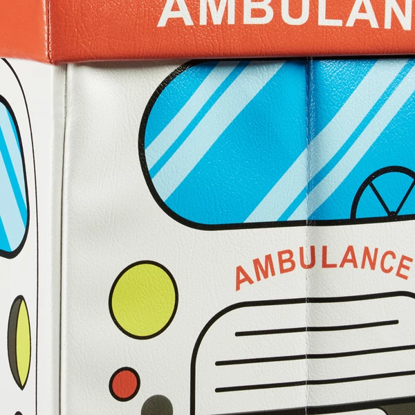 Mentőautós Gyerek Puff, Tárolóval