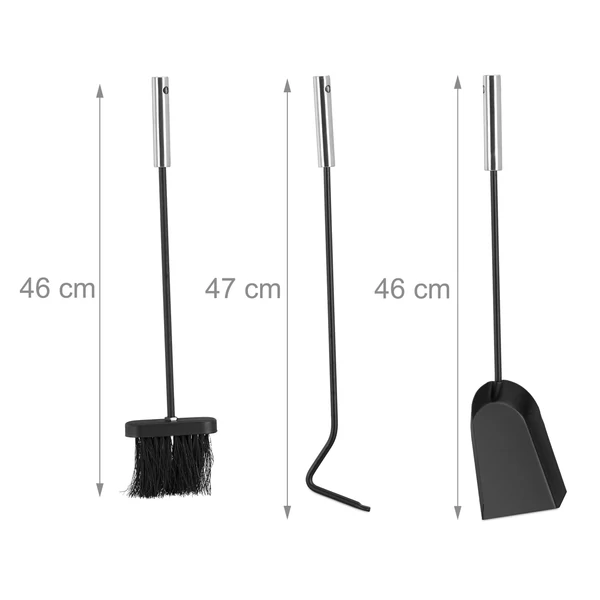 Piszkavas seprű és lapát közelről