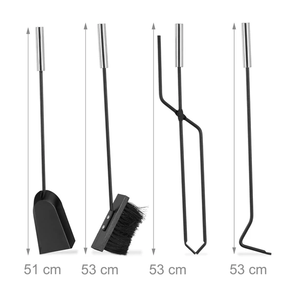 Piszkavas és fogó kandallóhoz állványon