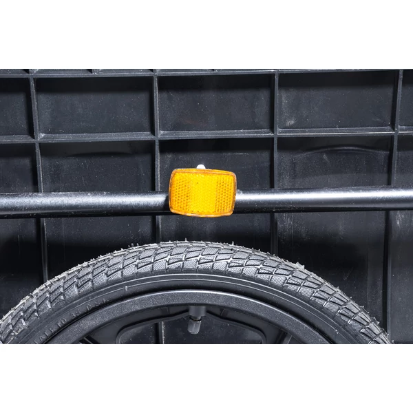 Willy bicikli utánfutó oldalsó része fényvisszaverő prizmával