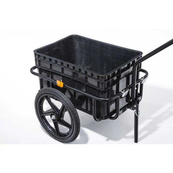 Willy kerékpáros utánfutó felülnézetből üres szállítódobozzal