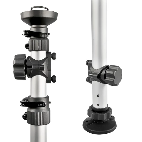 Teleszkópos kialakítás bicikli tárolására alkalmas állvány gumibetétei a tartórúd két végén