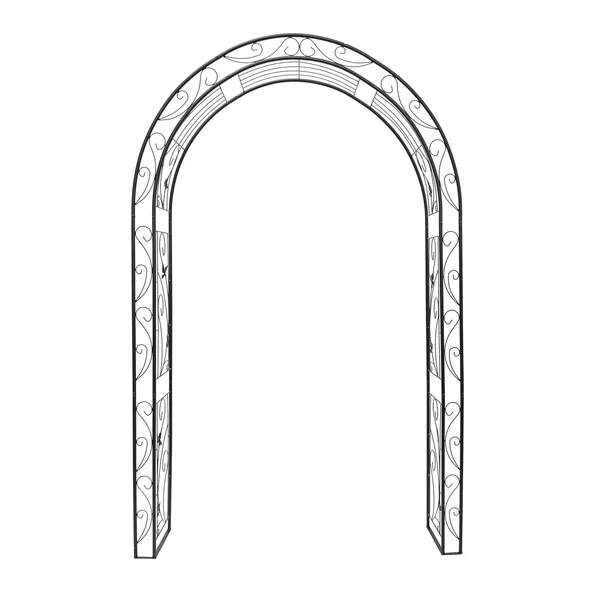 Dekoratív kertkapu futórózsák támasztékkal kültér