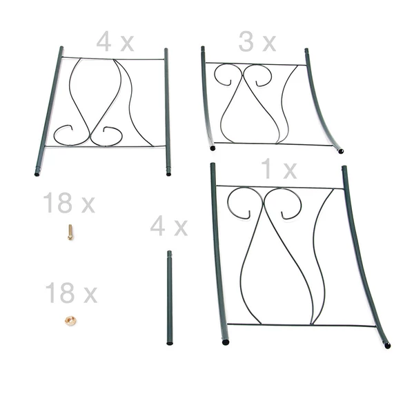 Nagyméretű rózsafuttató kapu szétszerelt állapotban