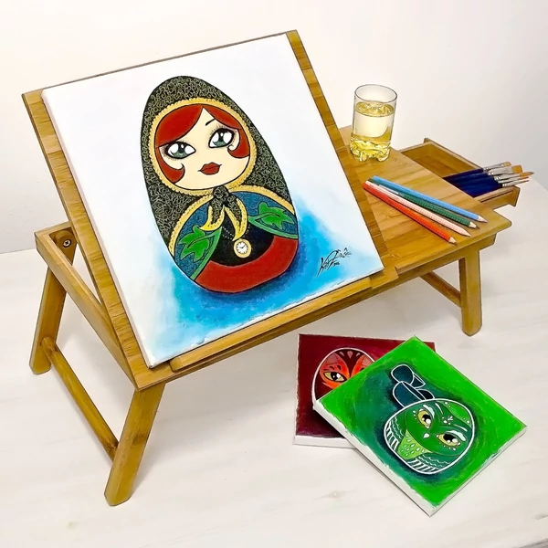 KIKO Bambusz Laptop Asztal