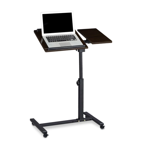 mark laptop tartó asztal fekete színben egy nagyobb méretű notebokkal használatra készen
