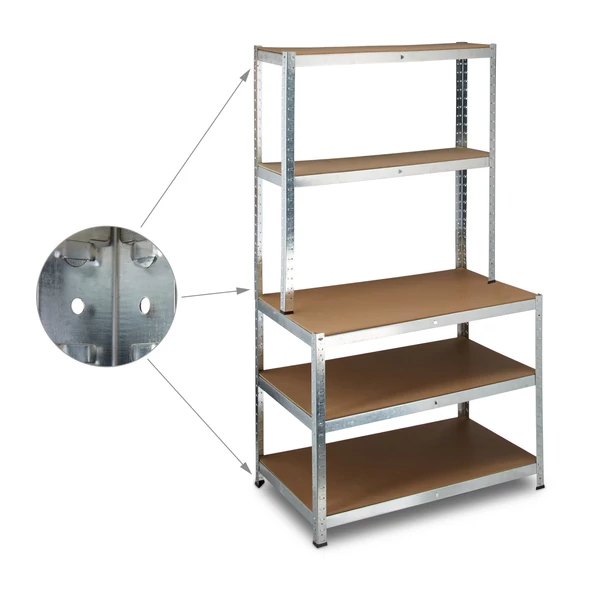 Horganyzott Acél Polc Max. 900 Kg