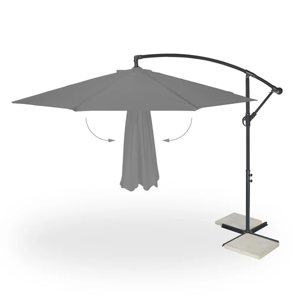 MARKAI Függő Napernyő Ø 300 cm + Védőhuzat