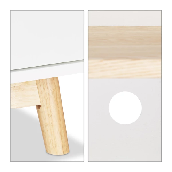 kompakt éjjeliszekrény dekoráció és lámpa