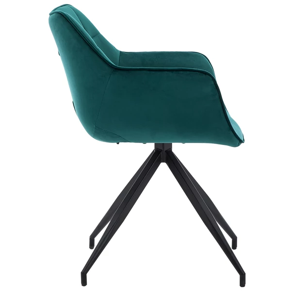 Valor Türkízzöld étkezőszék oldalról fényképezve 