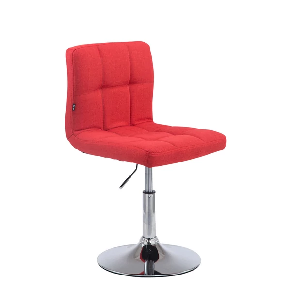 Piros színű Palma körbeforgatható étkezőszék krómozott acél lábbal és állítható ülésmagassággal