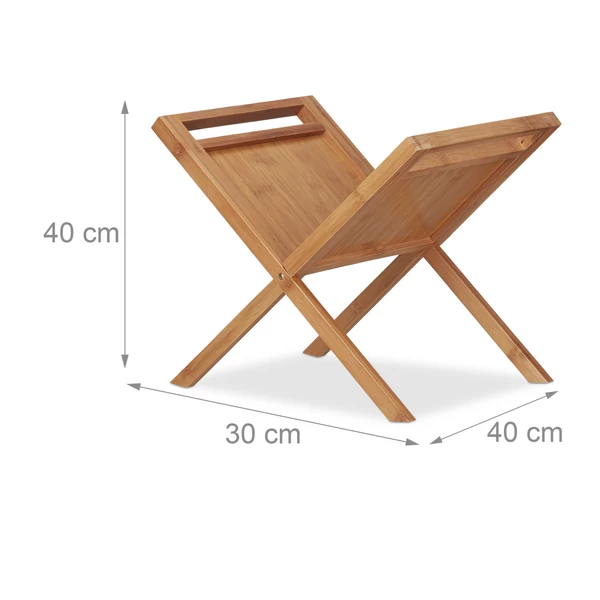 Anri V alakú bambusz újságtartó méretezett katalógusképen