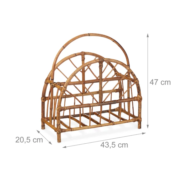 Kézműves rattan tároló magazinok számára méretekkel