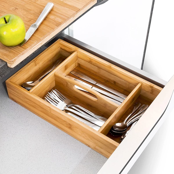 fédra öt fakkos fiókrendező evőeszköztartó belső fogantyúval