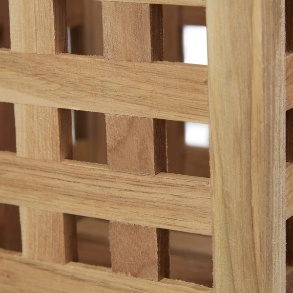 Valódi diófa esernyőtartó oldalsó rácsos eleme natúr felületkezeléssel 