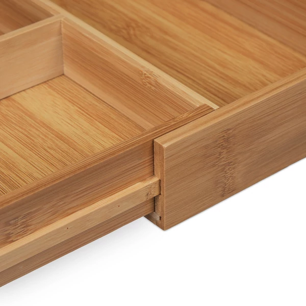 SÁRA Bambusz Evőeszköztartó Állítható 32,5 - 55 cm