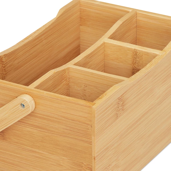 Aida bambusz asztali evőeszköztartó négy darab belső rekesze üresen