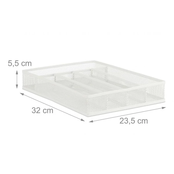 Tony 5 fakkos acél evőeszköztartó fiókba külső méretekkel