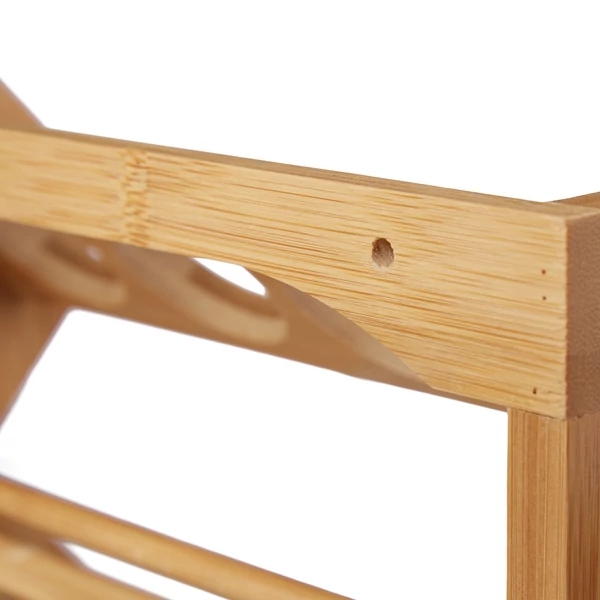 Joru bambuszból készült fűszertartó állvány fűszertároló üvegek nélkül üresen