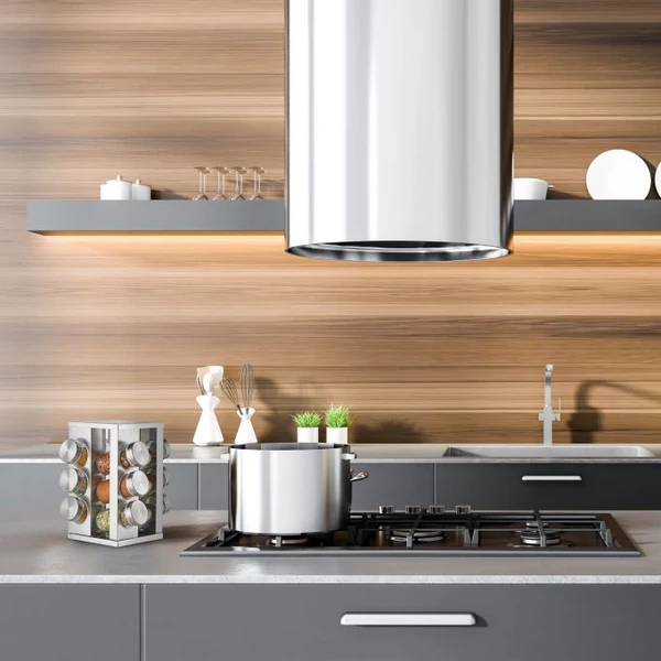 KERKET Fűszertartó 12 db, Rozsdamentes Acél Állvány