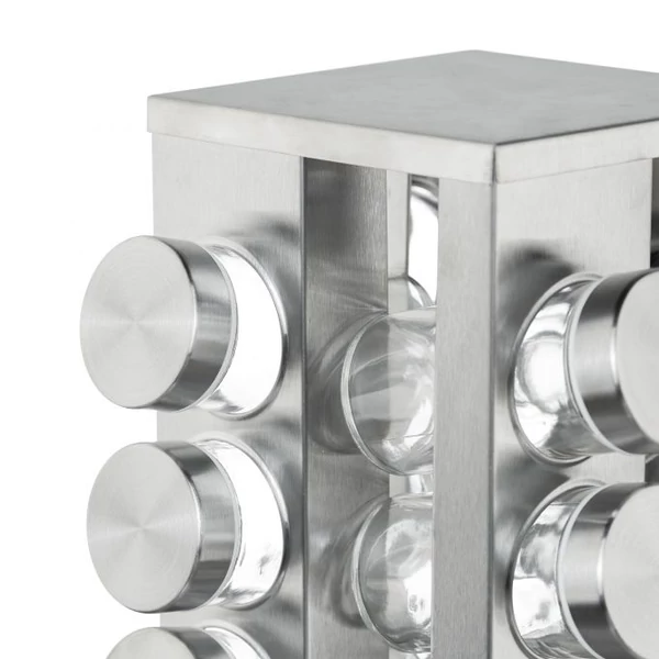 KERKET Fűszertartó 12 db, Rozsdamentes Acél Állvány