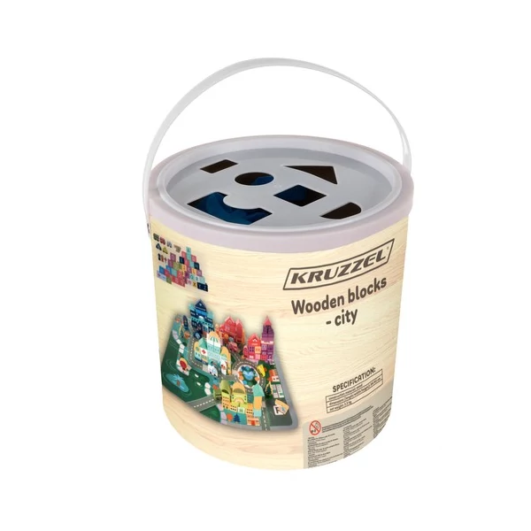 Fa városépítő készlet tartódoboza 