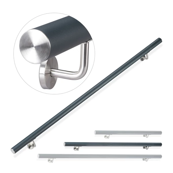 150 cm hosszú aluminium falra szerelhető lépcsőkorlát