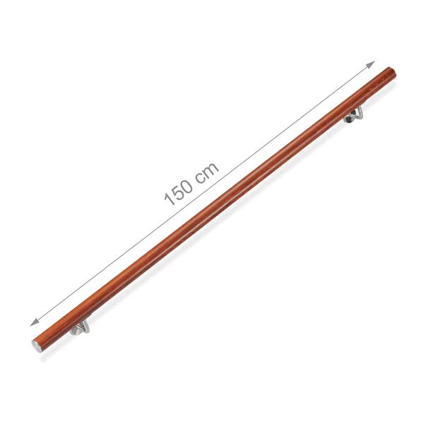 150 cm hosszú tölgy hatású falra szerelhető lépcsőkorlát 