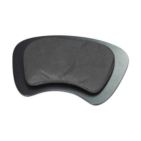 Fekete színű laptop tartó párna alja szövet borítással és babzsákos kialakítással