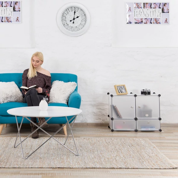 LACY Gardróbszekrény, 4 tároló rekesszel