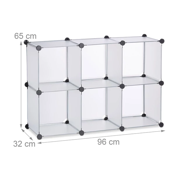 LACY Szekrény, 6 tároló rekesszel