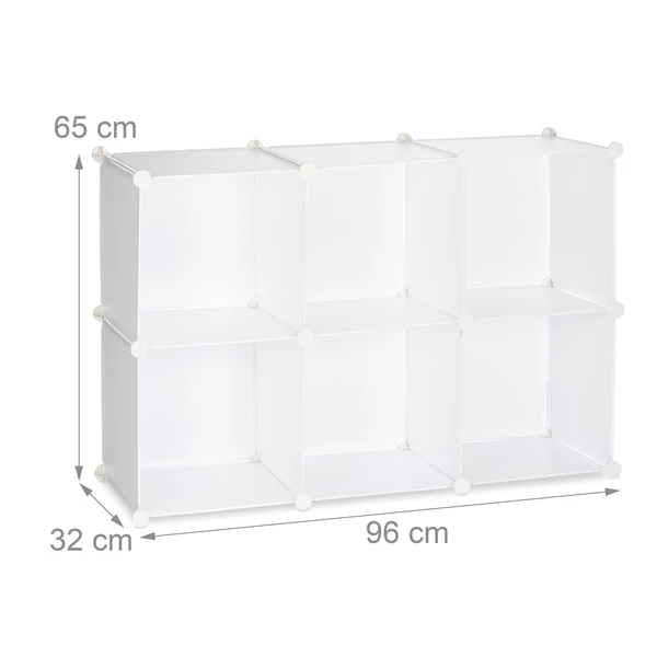 LACY Szekrény, 6 tároló rekesszel