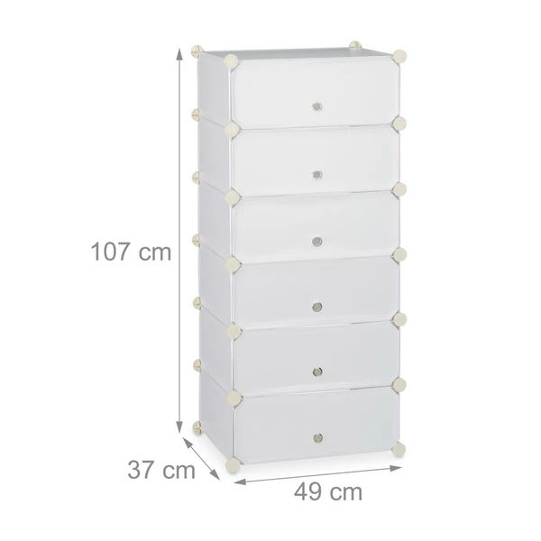 LACY Cipőtartó, 6 tároló rekesszel