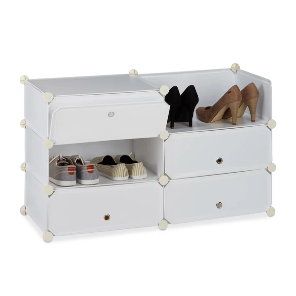 LACY Cipőtartó, 6 tároló rekesszel