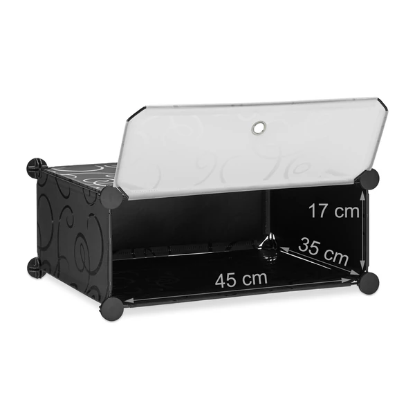 LACY Cipőtartó, 6 tároló rekesszel