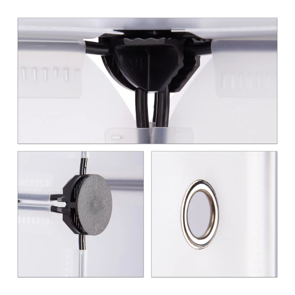 LACY Gardróbszekrény, 9 tároló rekesszel