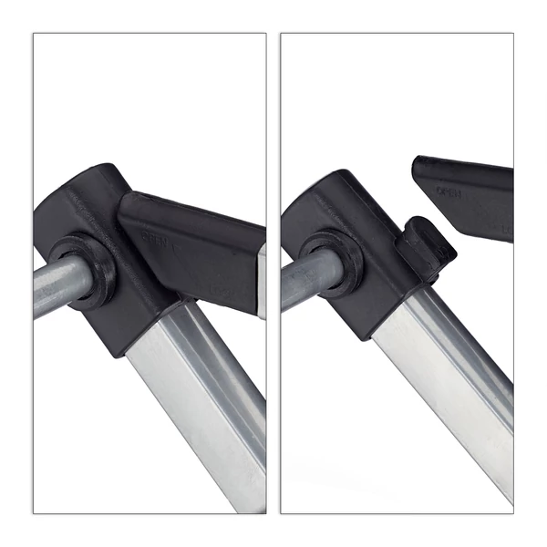 Összecsukható ruhaszárító harmónikaszerűen szétnyitható vázszerkezete