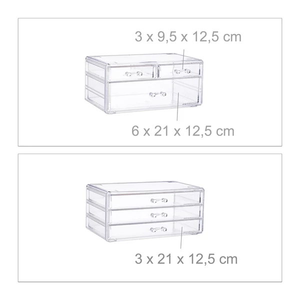 ARIELLA Smink Tároló, Rendszerező 6 Fiókkal