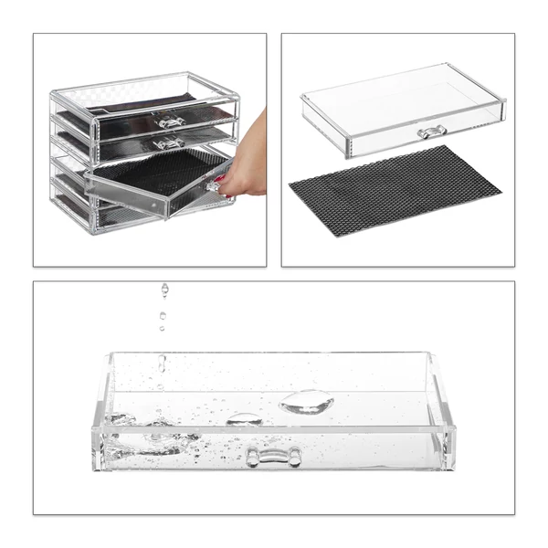 ELGA Smink Tároló Rendszerező Állvány, 4 Színben