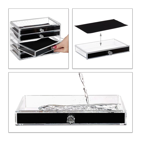 ELGA Smink Tároló Rendszerező Állvány, 4 Színben