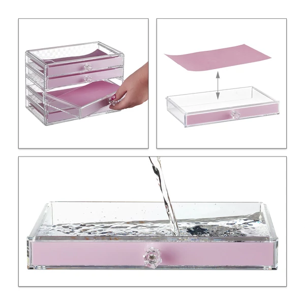 ELGA Smink Tároló Rendszerező Állvány, 4 Színben