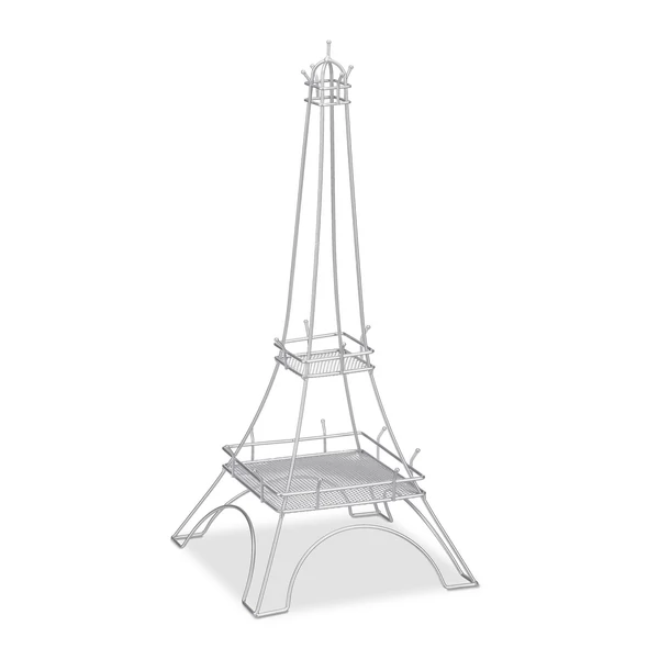 Eiffel torony alakú ékszer tartó állvány fehér háttéren ömagában