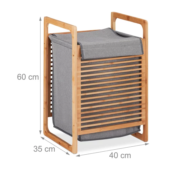 Akirof bambusz szennyestartó méretezett fotója