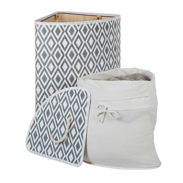 ALI Mintás Bambusz Szennyestartó, 5 Féle Mintával