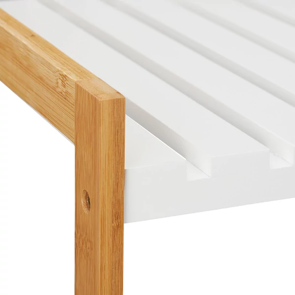 Nicol Bambusz Fürdőszoba Polc és Szennyestartó