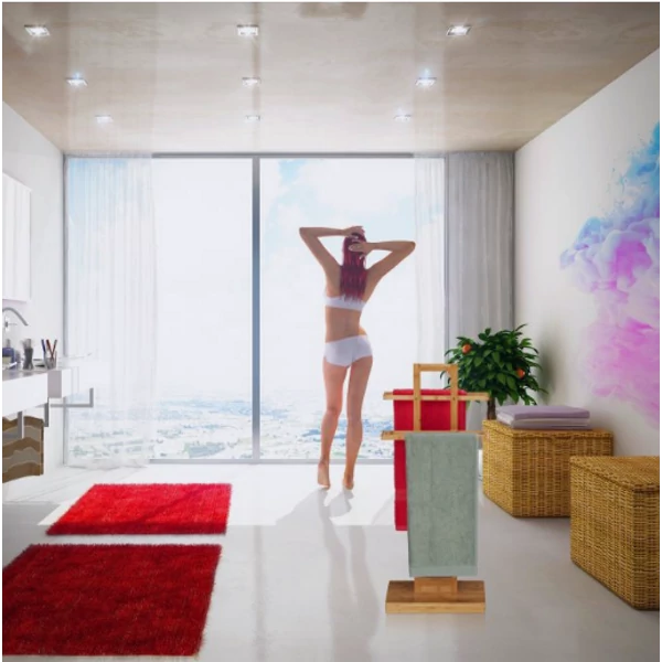 AHARO Bambusz Törölközőtartó