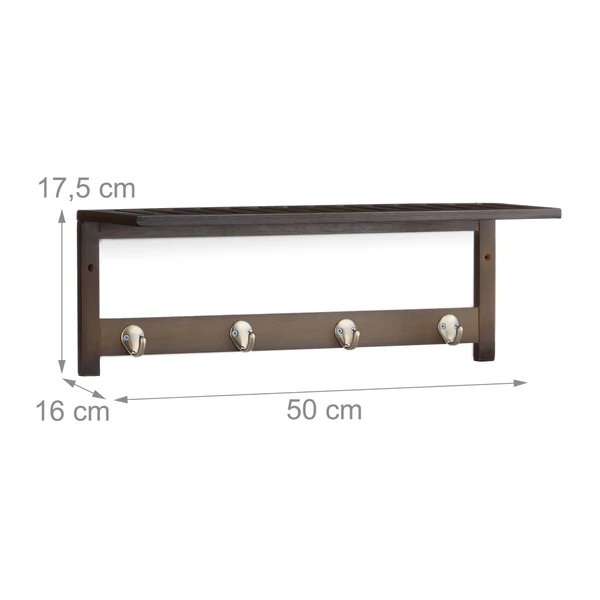 Helka bambusz fürdőszobai polc és akasztó méretezett kataógusképe