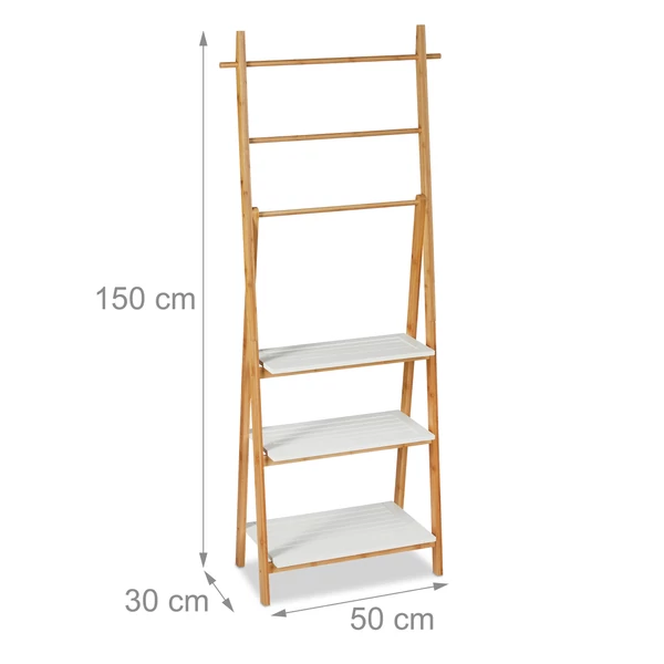 Yun törölközőszárító létraállvány összecsukható kivitelben méretekkel