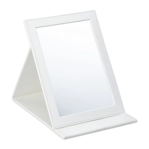 Hasna összecsukható kézi tükör Xl méretben fehér színben kinyitva