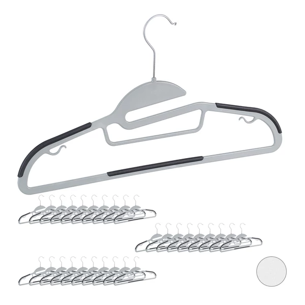 Műanyag Vállfa Csúszásgátlóval, 2 Színben